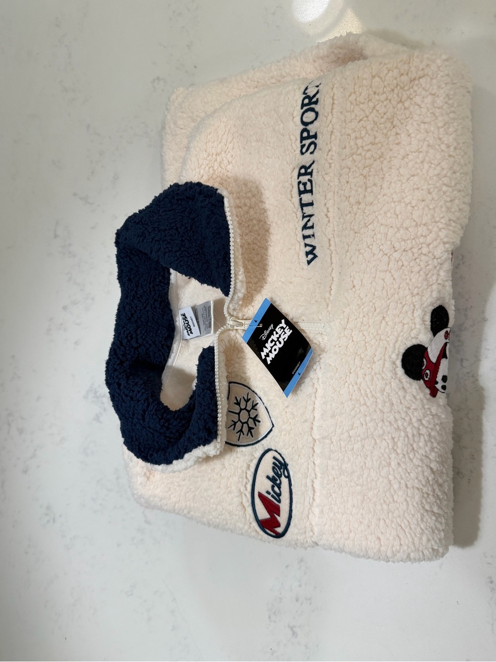 Snow Ski Plush Quarter-Zip Sweater - Cream - Picture 8 of 13